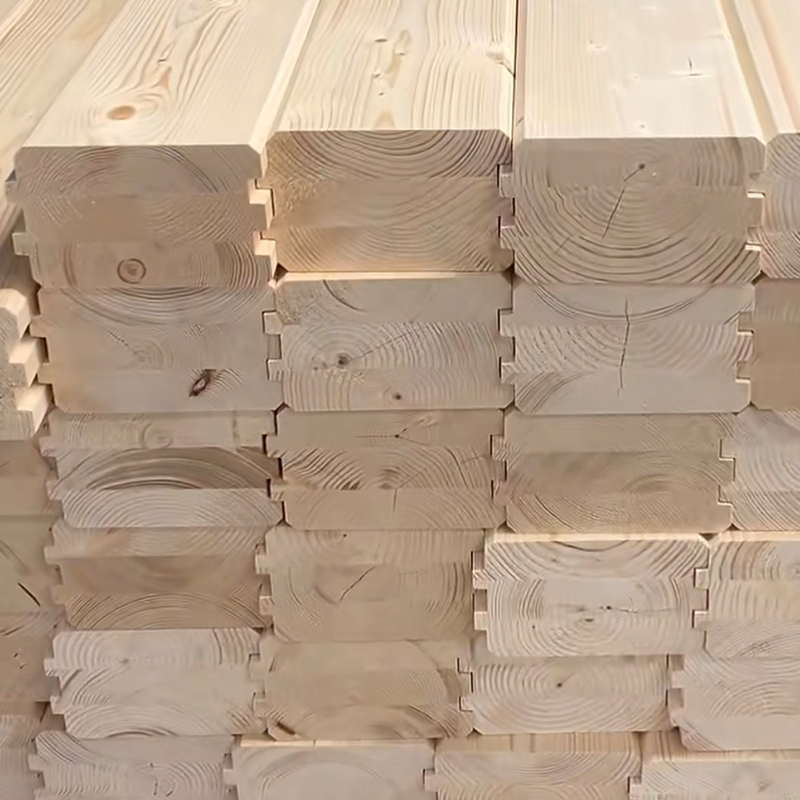 Tronco de madera laminada de abeto