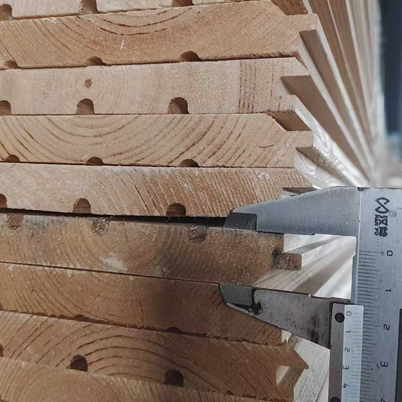 Revestimiento de pared exterior de madera de abeto Revestimiento de pared exterior de madera de abeto