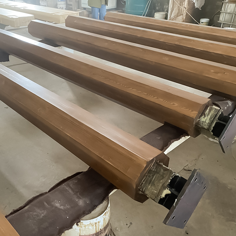 Glulam de forma especial de pino 