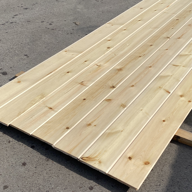 Panel de pared con lengüeta y ranura de pino