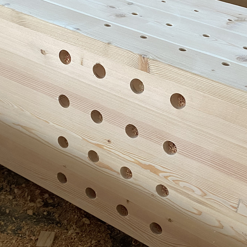 Viga y poste de madera laminada encolada de abeto Douglas 