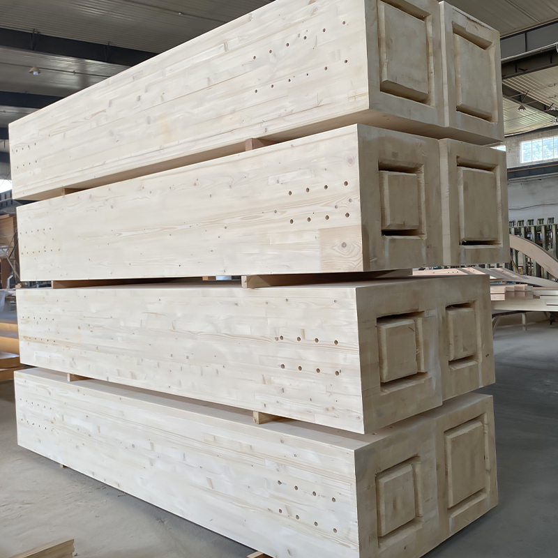 Viga y poste de madera laminada encolada de abeto Viga y poste de madera laminada encolada de abeto