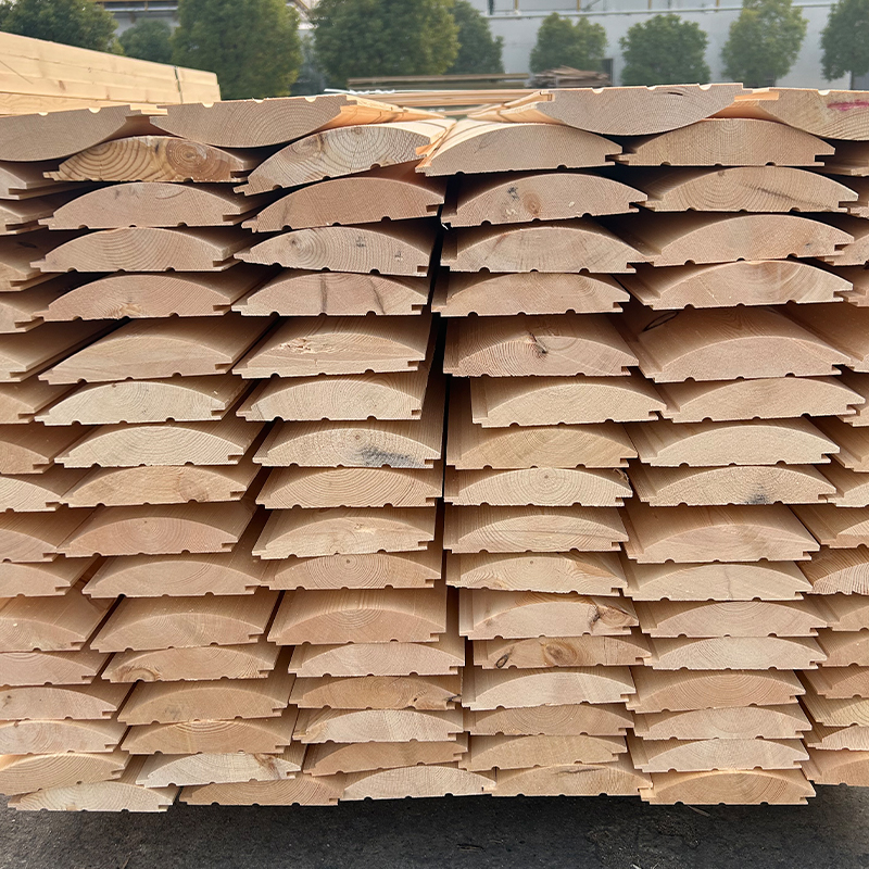 Revestimiento D-Log de abeto Douglas Revestimiento D-Log de abeto Douglas