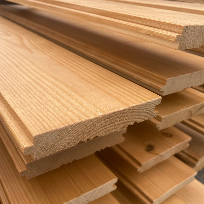 Revestimiento de pared exterior de madera de pino