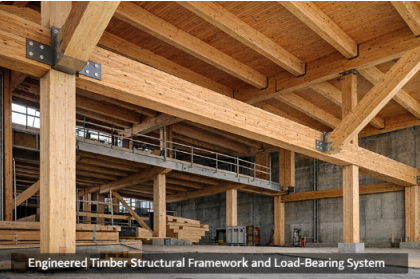 Engineered timber structural framework and primary load-bearing system
